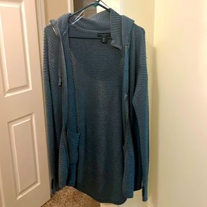 Teal cardigan with thumb holes EUC